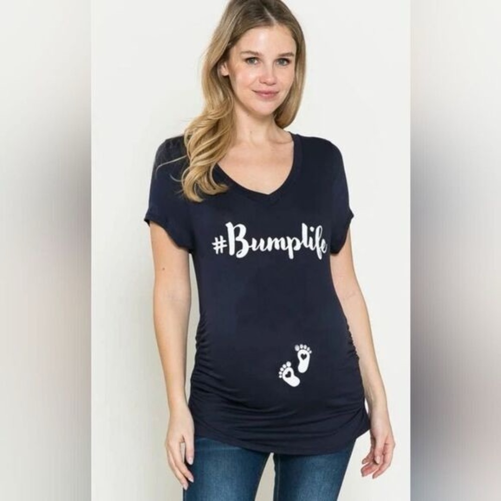 French Pastry Bump Life Maternity T-Shirt, size XL NWT